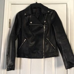 Forever 21 black pleather jacket size small